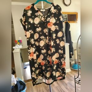 Floral and lace shirt